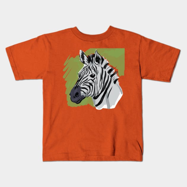 Zebra Kids T-Shirt by Tapan